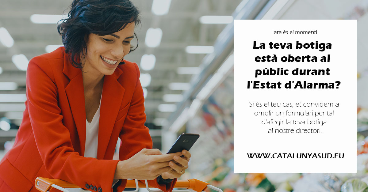 La teva botiga està oberta al públic durant l'Estat d'Alarma?